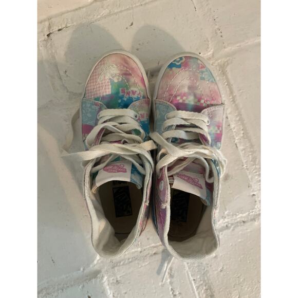 Vans Sk8-Hi Sneakers Patchwork Floral Print Junior Big Kid Youth Size 2.5 - Picture 5 of 7